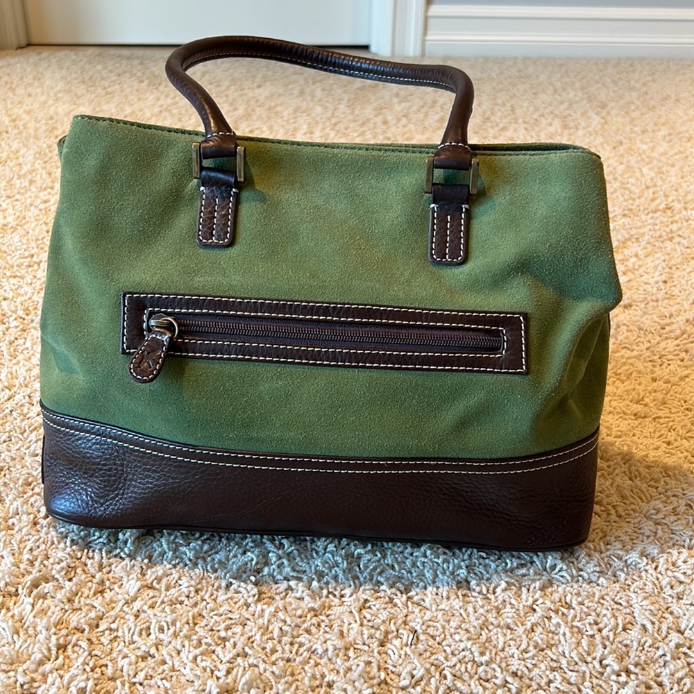 NWOT - RARE Vintage Eddie Bauer Leather Suede Purse - Picture 2 of 16